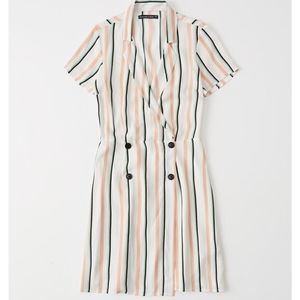 Abercrombie & Fitch Candy Striped Button Dress